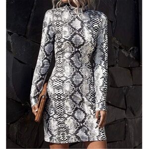 Hibluco spandex snakeskin dress NWT